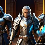Home 19 오딘 발할라 라이징 직업 추천 - A detailed fantasy game character selection scene featuring three distinct classes: a Damage Dealer ...